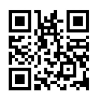 a black and white qr code on a black background