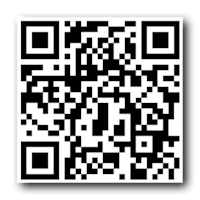 a qr code on a black background