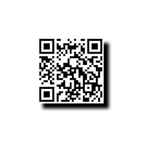 a qr code on a black background